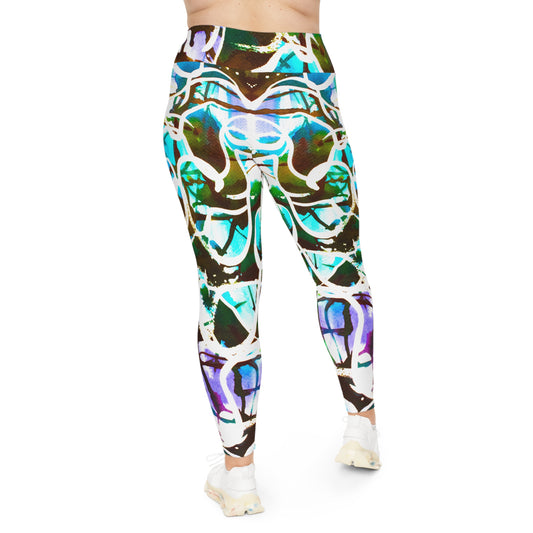 NEW Plus Size Leggings - Water Color Graffiti Collection