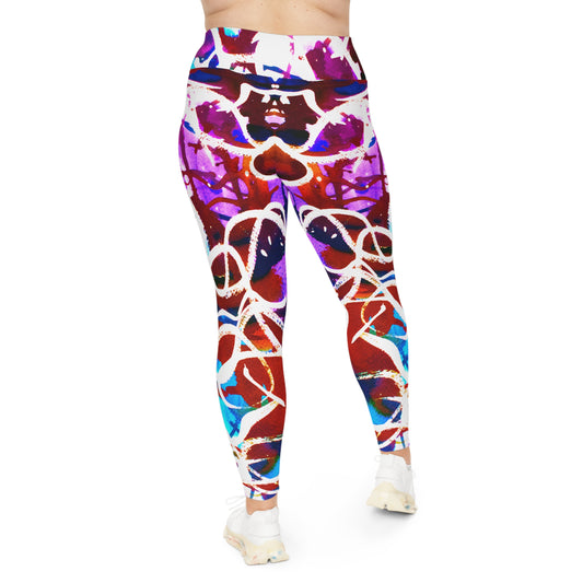 NEW Plus Size Leggings - Water Color Graffiti Collection