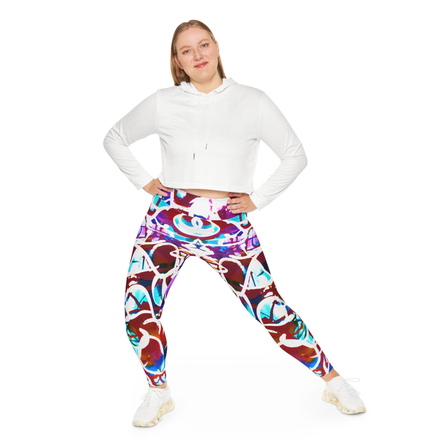 NEW Plus Size Leggings - Water Color Graffiti Collection