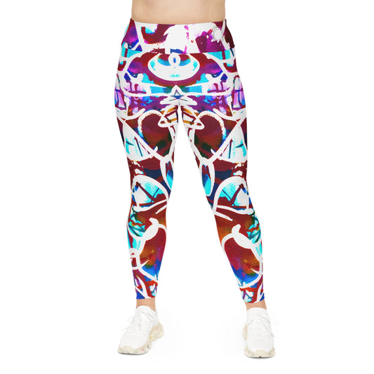 NEW Plus Size Leggings - Water Color Graffiti Collection