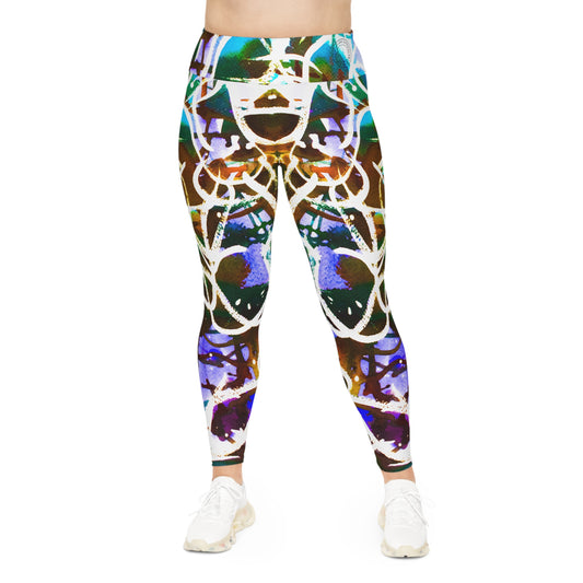 NEW Plus Size Leggings - Water Color Graffiti Collection