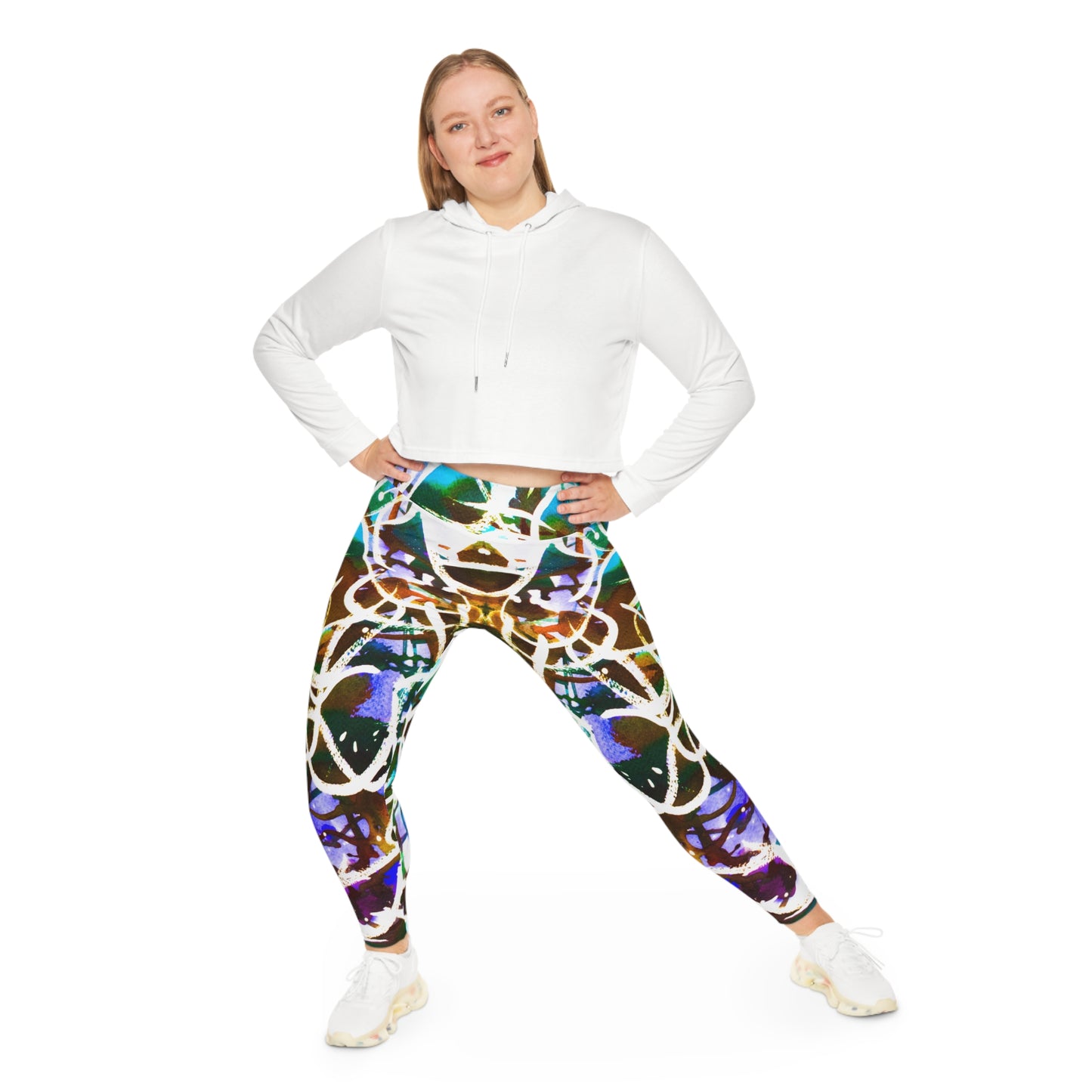 NEW Plus Size Leggings - Water Color Graffiti Collection