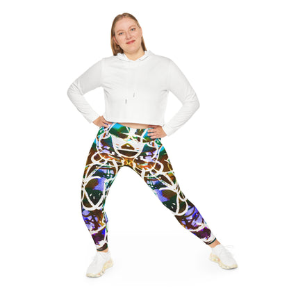 NEW Plus Size Leggings - Water Color Graffiti Collection