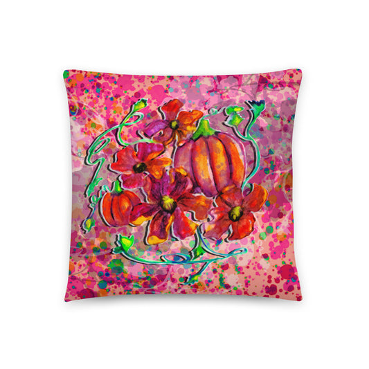 Basic Pillow (18x18) - Pumpkin Flower Collection